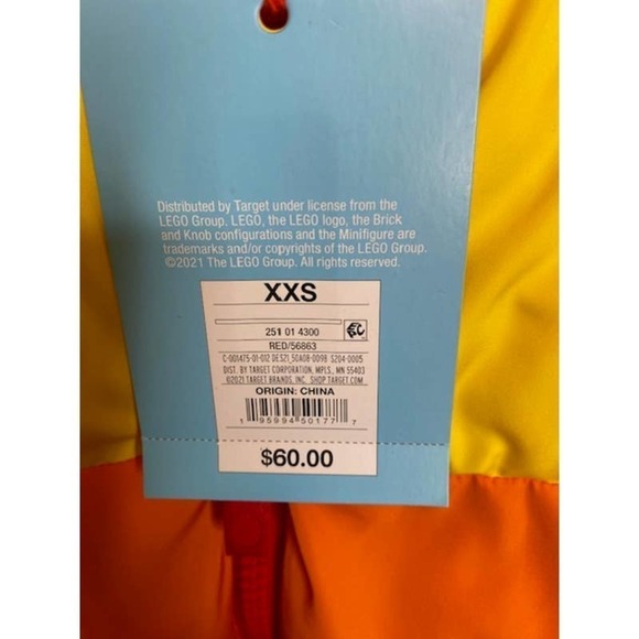 Lego X Target Women’s Puffer Jacket Vest Striped NWT Multicolor Size XXS - Picture 5 of 8